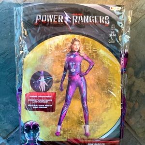 Halloween 2024 Costume Power Ranger Costume NWT Pink Ranger Body Suit Large